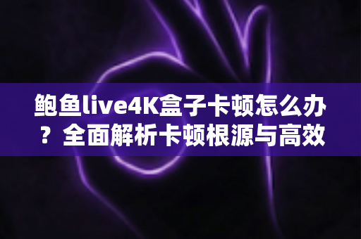 鲍鱼live4K盒子卡顿怎么办？全面解析卡顿根源与高效解决方案指南