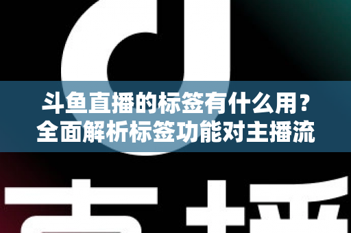 斗鱼直播的标签有什么用？全面解析标签功能对主播流量与曝光的重要价值