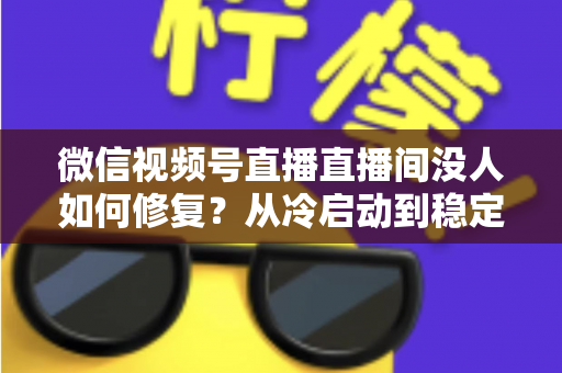 微信视频号直播直播间没人如何修复？从冷启动到稳定涨人的全方位修复指南