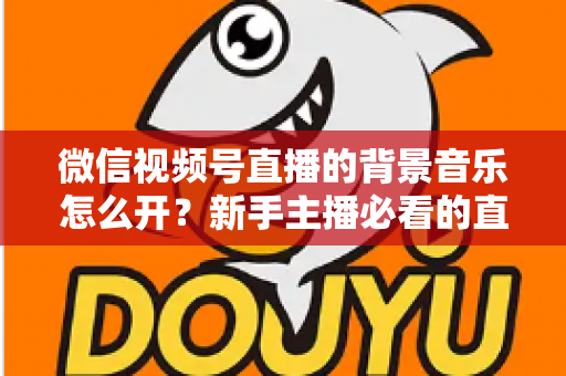 微信视频号直播的背景音乐怎么开？新手主播必看的直播配乐实操全攻略