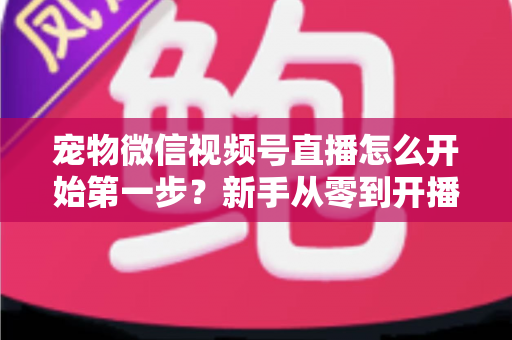 宠物微信视频号直播怎么开始第一步？新手从零到开播的完整实操指南