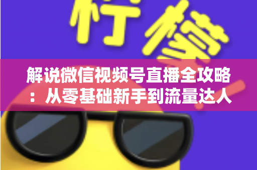 解说微信视频号直播全攻略：从零基础新手到流量达人的一站式实战指南
