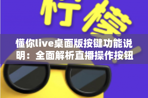 懂你live桌面版按键功能说明：全面解析直播操作按钮与快捷键使用指南
